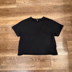 Athleta Black Crewneck Boxy Short Sleeve Tee - Women's Top